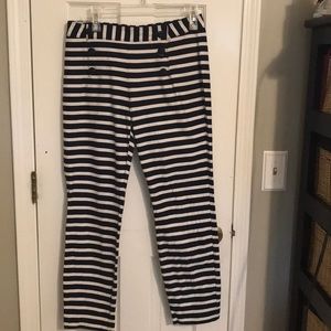 Navy & white stripe Express pant